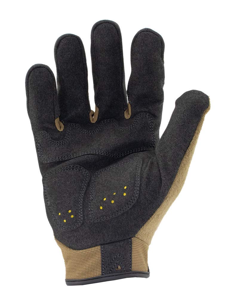 Ironclad Command Impact Work Gloves, Touch Screen, Conductive Palm & Fingers, Brown, Large - Image 2